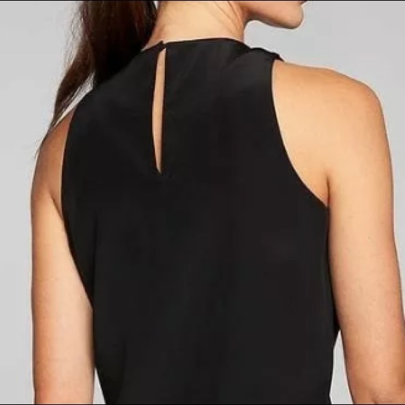 NWOT Athleta Silk Side Slit CYA Tank in Black - Picture 4 of 6